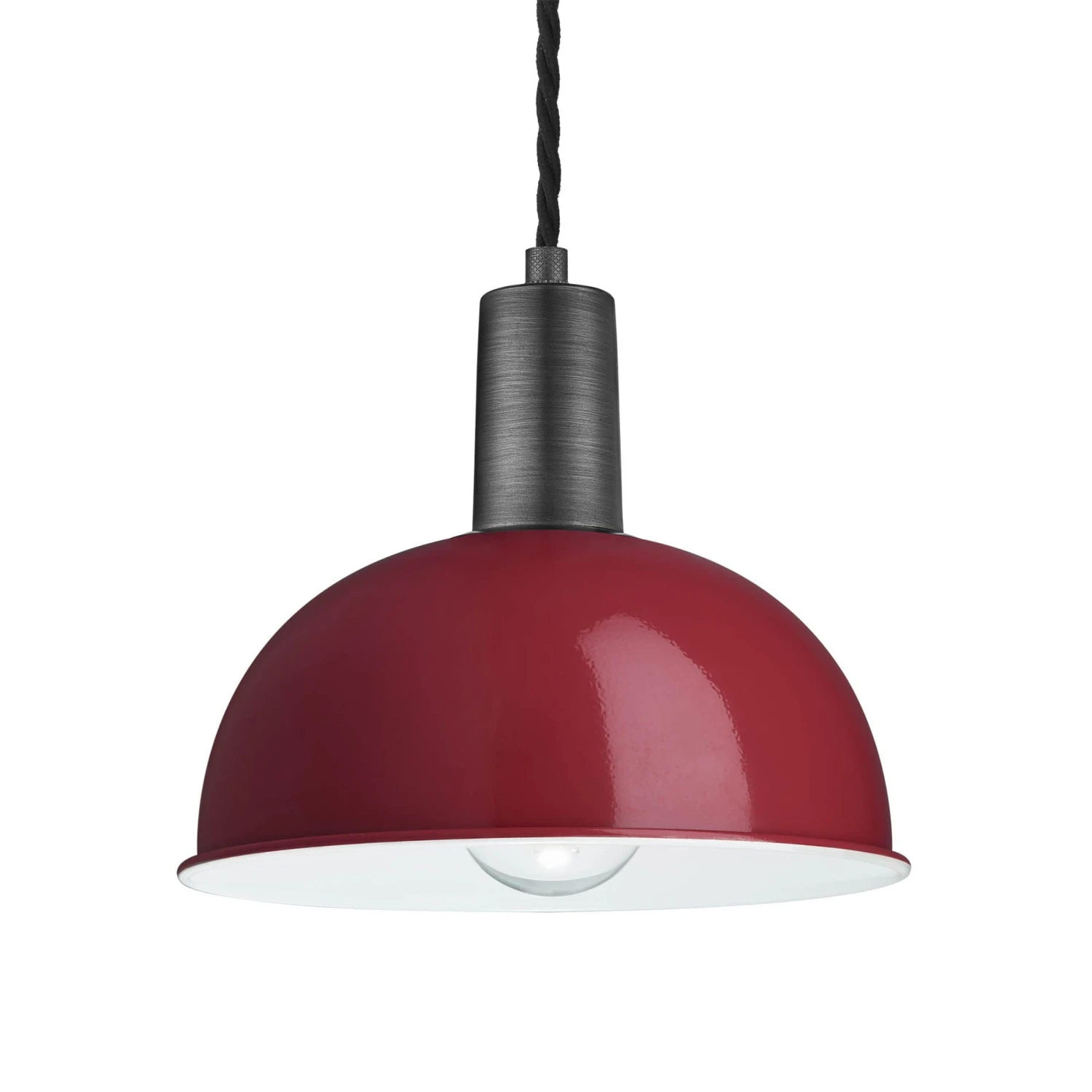 Sleek Dome Pendant - 8 Inch - Burgundy 3 Sleek Dome Pendant - 8 Inch - Burgundy - Image 3