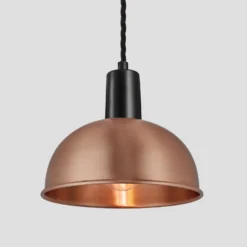 Sleek Dome Pendant - 8 Inch - Copper
