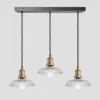 Brooklyn Glass Dome 3 Wire Cluster Lights - 8 Inch