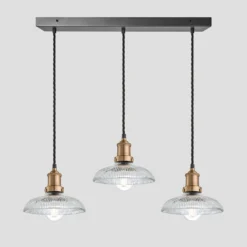 Brooklyn Glass Dome 3 Wire Cluster Lights - 8 Inch