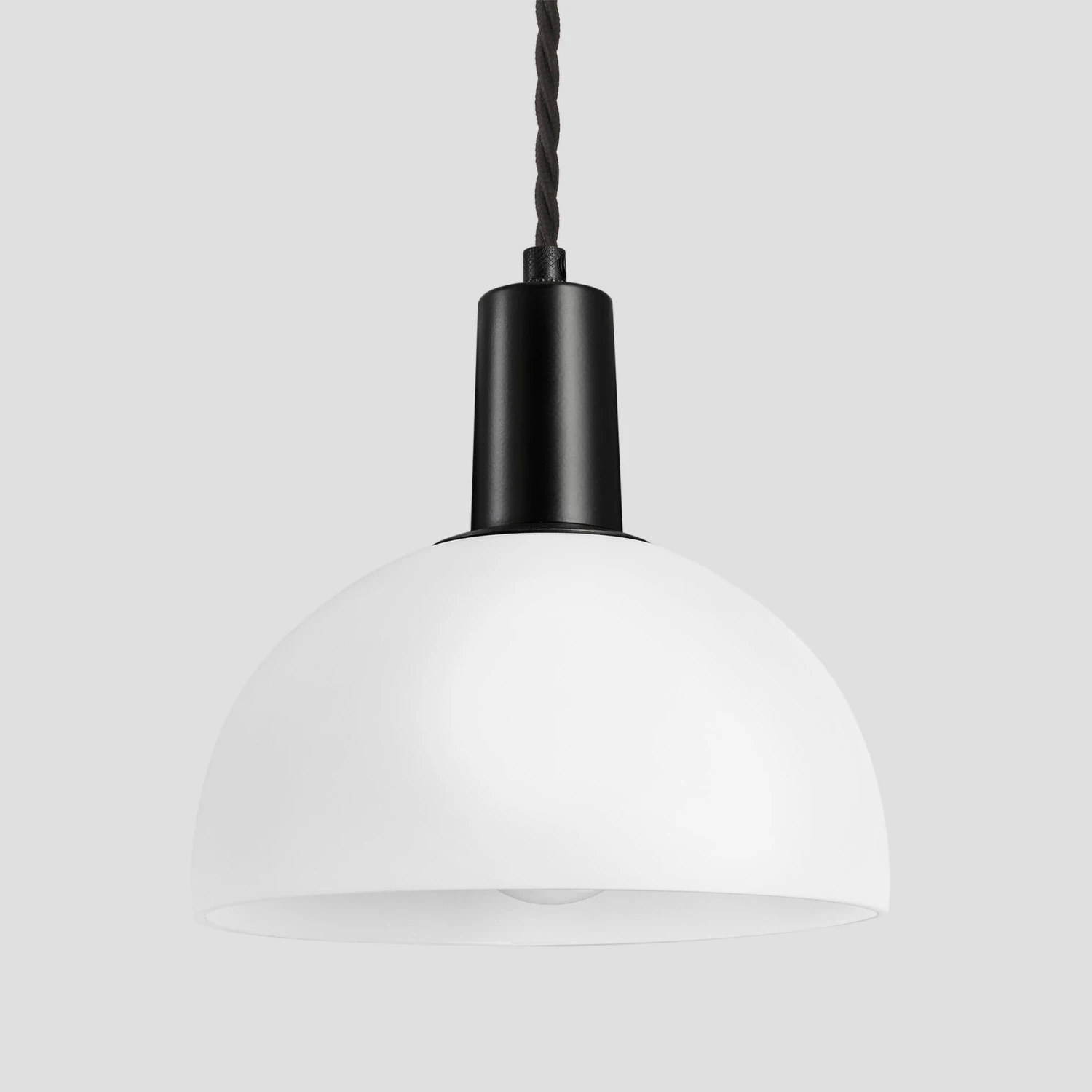 Sleek Opal Glass Dome Pendant Light - 8 Inch 4 Sleek Opal Glass Dome Pendant Light - 8 Inch - Image 4