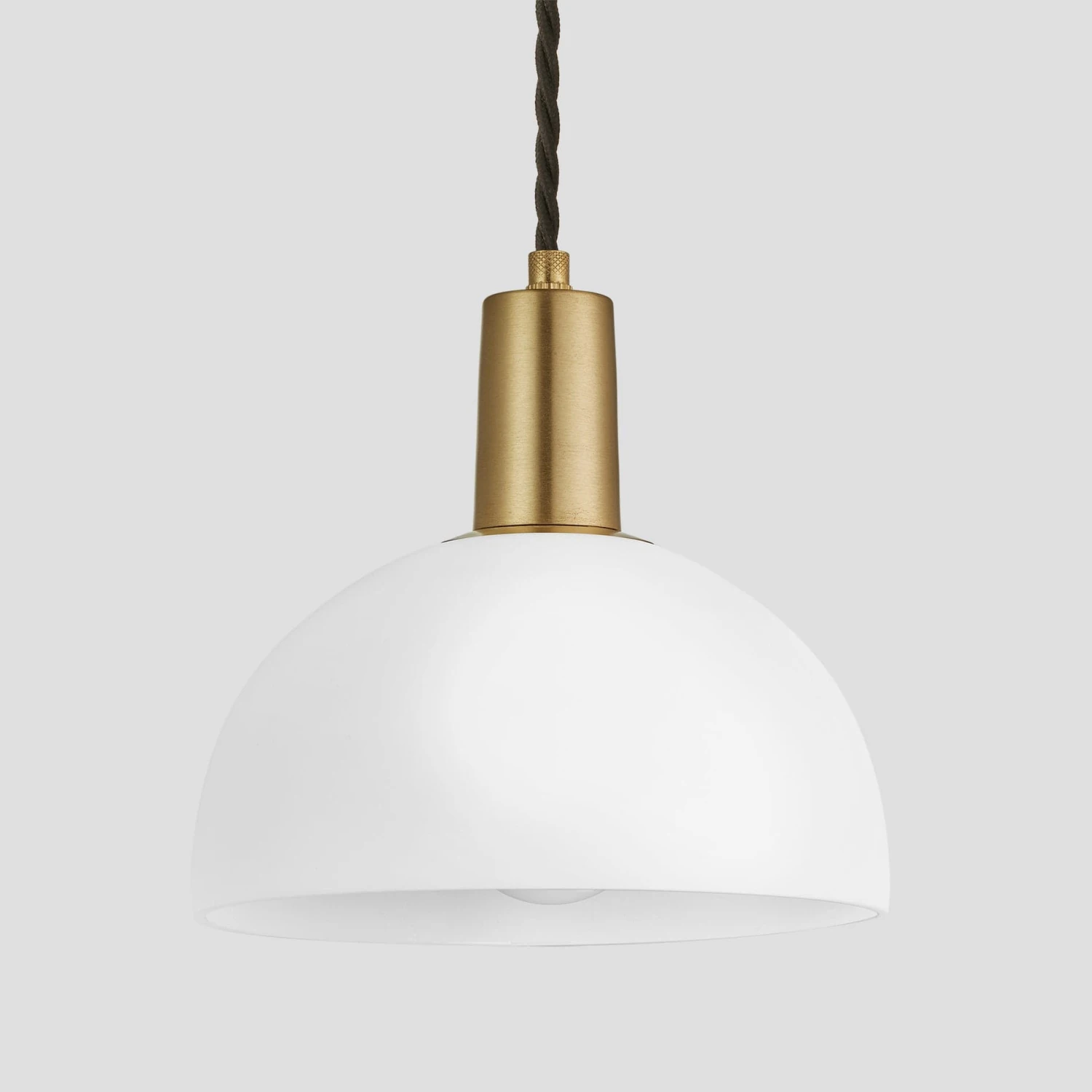 Sleek Opal Glass Dome Pendant Light - 8 Inch 2 Sleek Opal Glass Dome Pendant Light - 8 Inch - Image 2