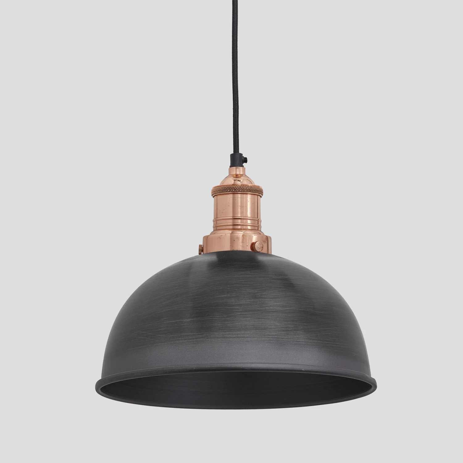 Brooklyn Dome Pendant Light - 8 Inch - Pewter 3 Brooklyn Dome Pendant Light - 8 Inch - Pewter - Image 3