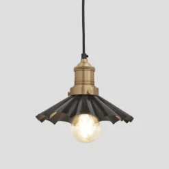 Brooklyn Umbrella Pendant - 8 Inch - Pewter