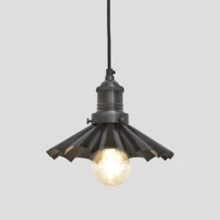 Brooklyn Umbrella Pendant - 8 Inch - Pewter 8 Brooklyn Umbrella Pendant - 8 Inch - Pewter -Industville Shop 8 Inch Pendant Pewter Industville Lighting Umbrella PewterHolder Brooklyn BR UP8 P PH