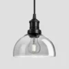 Brooklyn Tinted Glass Dome Pendant - 8 Inch - Smoke Grey