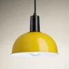 Sleek Dome Pendant - 8 Inch - Yellow
