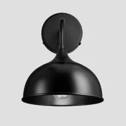 Chelsea Dome Wall Light - 8 Inch - Black