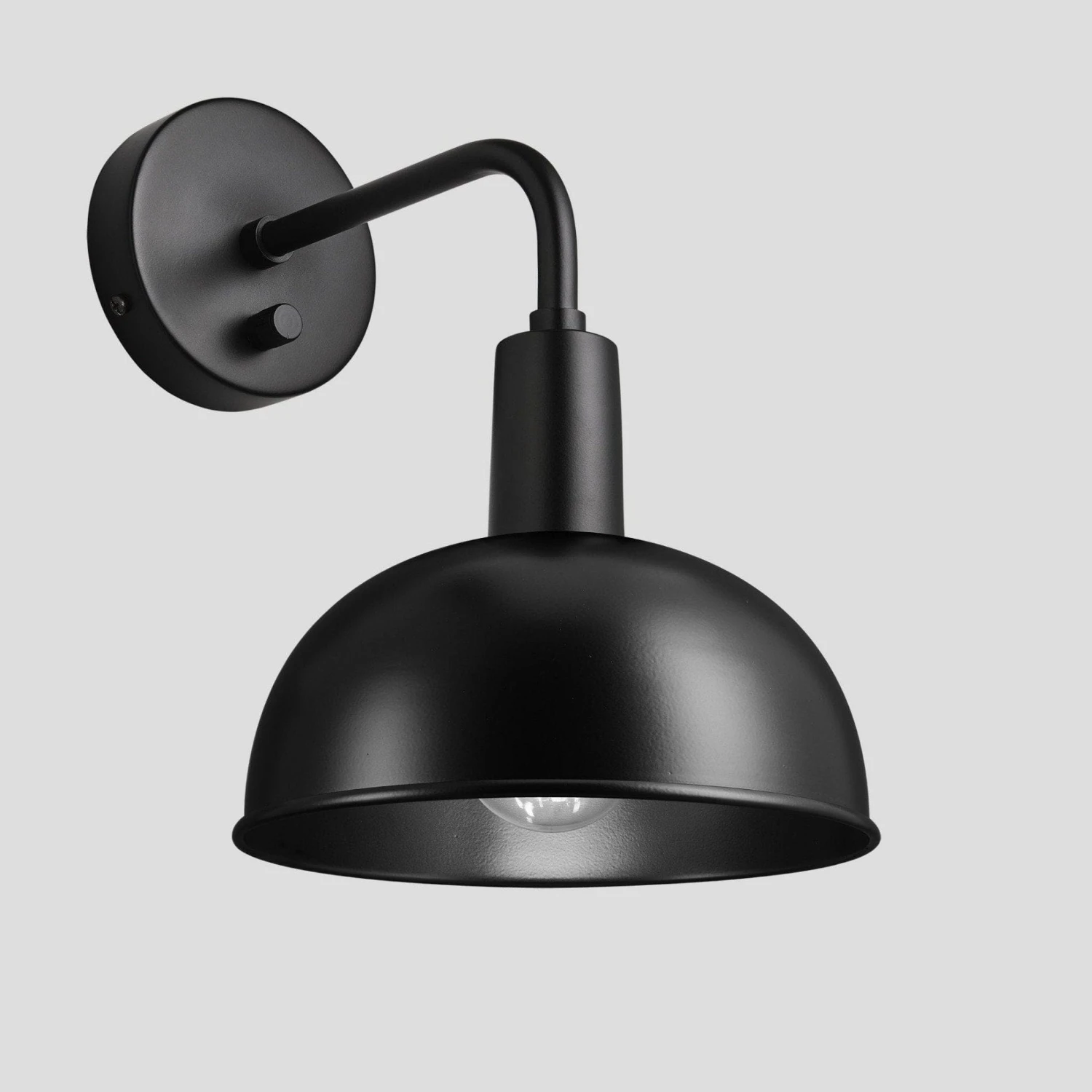 Sleek Dome Wall Light - 8 Inch - Black - Image 2