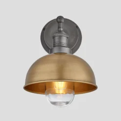 Brooklyn Outdoor & Bathroom Dome Wall Light - 8 Inch - Brass