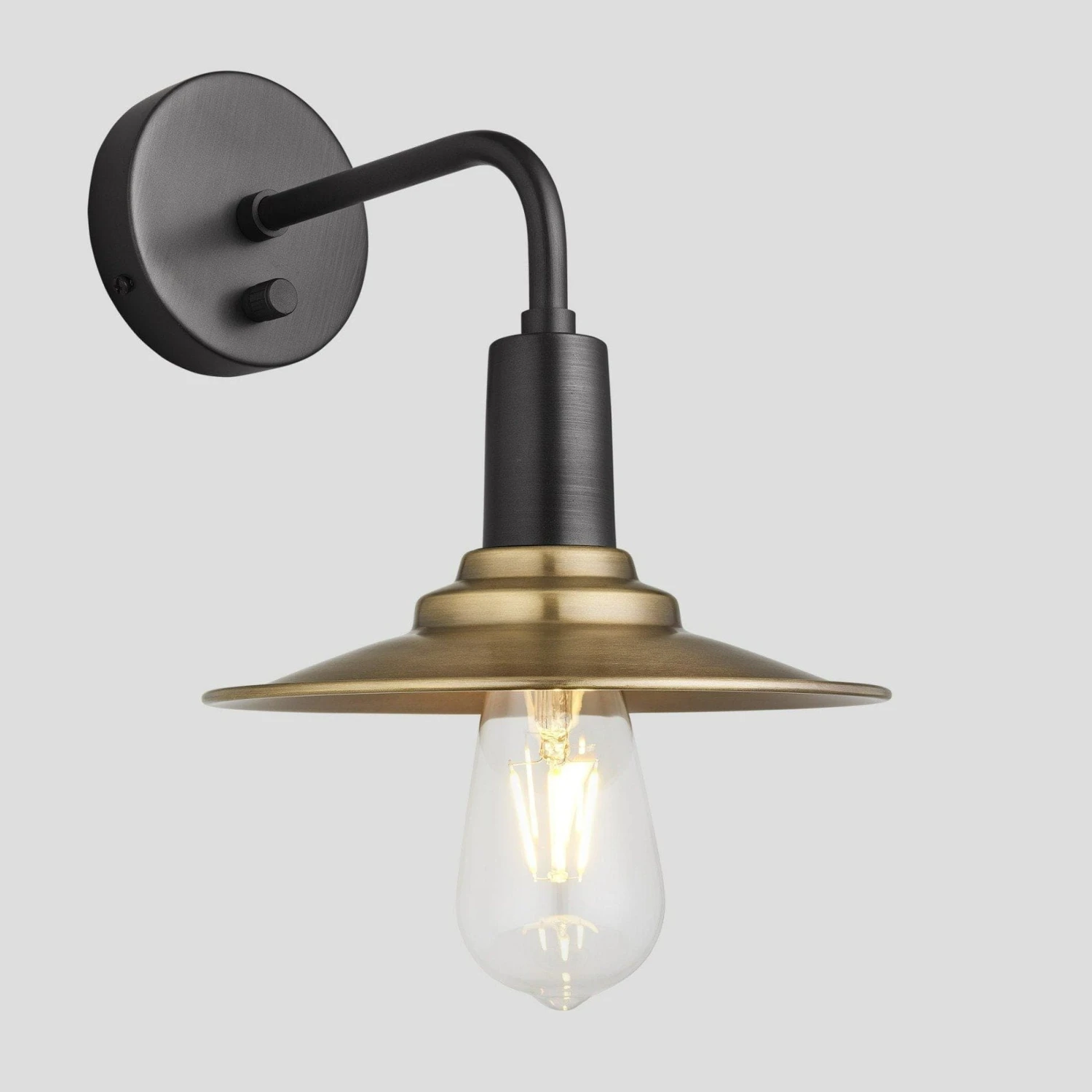 Sleek Flat Wall Light - 8 Inch - Brass - Image 2