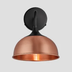 Chelsea Dome Wall Light - 8 Inch - Copper 12 Chelsea Dome Wall Light - 8 Inch - Copper -Industville Shop 8 Inch WallLight Copper Industville Lighting Dome BlackHolder Chelsea CH DWL8 C BKH