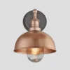 Brooklyn Outdoor & Bathroom Dome Wall Light - 8 Inch - Copper