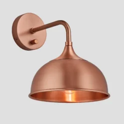 Chelsea Dome Wall Light - 8 Inch - Copper 15 Chelsea Dome Wall Light - 8 Inch - Copper -Industville Shop 8 Inch WallLight Copper Industville Lighting Dome CopperHolder Chelsea CH DWL8 C CH Angled