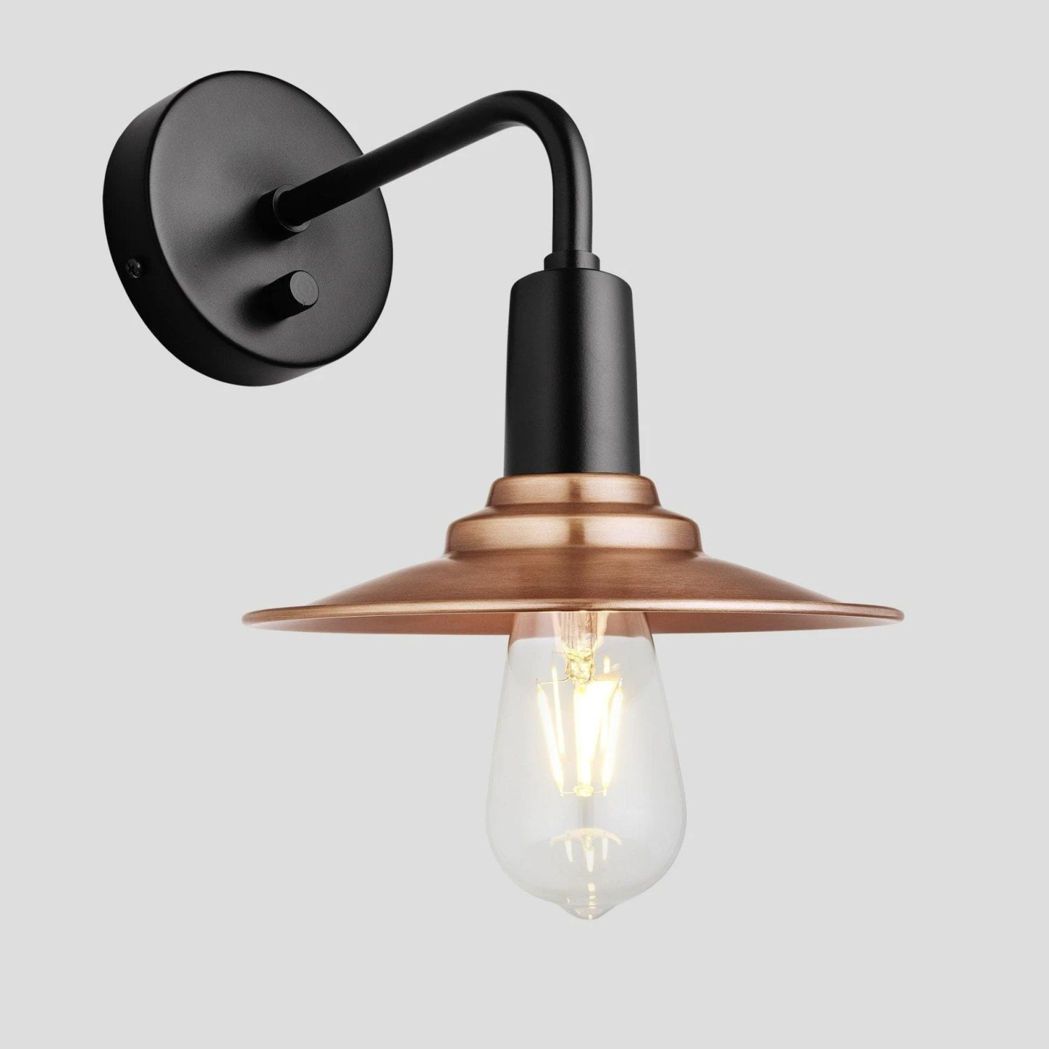 Sleek Flat Wall Light - 8 Inch - Copper 6 Sleek Flat Wall Light - 8 Inch - Copper - Image 6