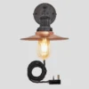 Brooklyn Flat Wall Light - 8 Inch - Copper - With Plug