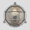 Bulkhead Outdoor & Bathroom Round Light - 8 Inch - Gunmetal