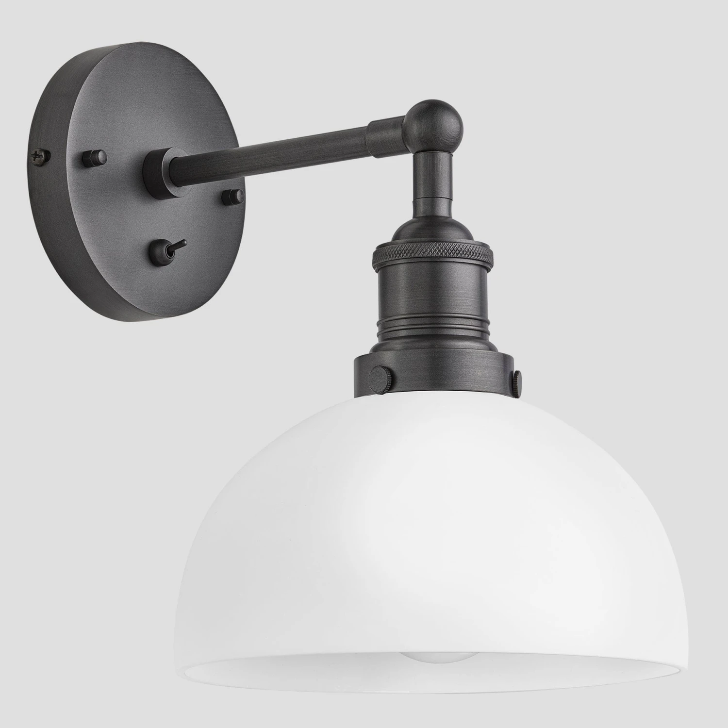 Brooklyn Opal Glass Dome Wall Light - 8 Inch 8 Brooklyn Opal Glass Dome Wall Light - 8 Inch - Image 8