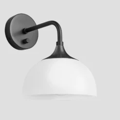 Chelsea Opal Glass Dome Wall Light - 8 Inch 16 Chelsea Opal Glass Dome Wall Light - 8 Inch -Industville Shop 8 Inch WallLight OpalGlass Industville Lighting Dome PewterHolder Chlesea CH OGL DWL8 W PH