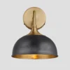 Chelsea Dome Wall Light - 8 Inch - Pewter & Brass