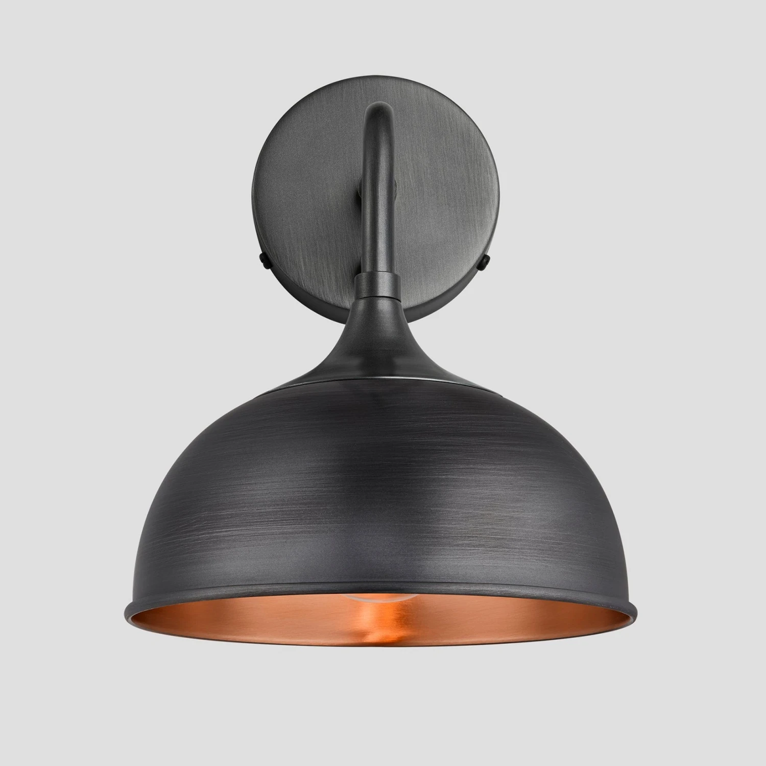 Chelsea Dome Wall Light - 8 Inch - Pewter & Copper 1 Chelsea Dome Wall Light - 8 Inch - Pewter & Copper