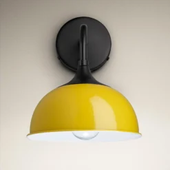 Chelsea Dome Wall Light - 8 Inch - Yellow