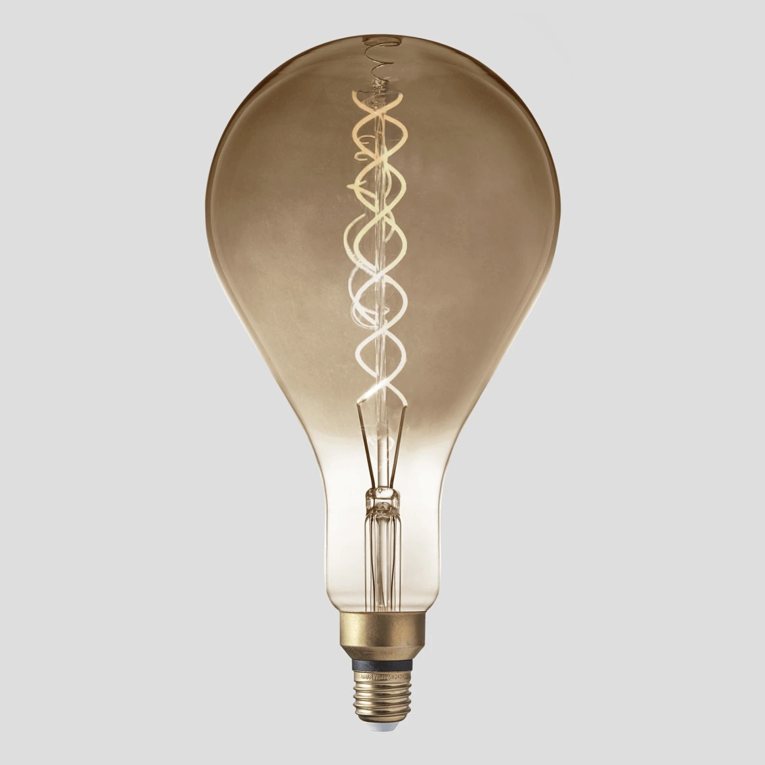 Vintage Giant LED Edison Bulb Old Filament Lamp - 8W E27 Spiral Drop PS160 - Smoke Grey 1 Vintage Giant LED Edison Bulb Old Filament Lamp - 8W E27 Spiral Drop PS160 - Smoke Grey