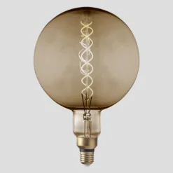 Vintage Giant LED Edison Bulb Old Filament Lamp - 8W E27 Spiral Globe G200 - Smoke Grey