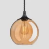 Chelsea Tinted Glass Globe Pendant Light - 9 Inch - Amber