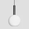 Sleek Cylinder Opal Glass Globe Pendant Light - 9 Inch