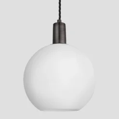 Sleek Opal Glass Globe Pendant Light - 9 Inch