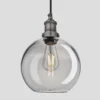 Brooklyn Tinted Glass Globe Pendant - 9 Inch - Smoke Grey