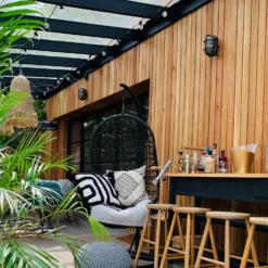 6 Inch Black Bulkhead Outdoor & Bathroom Oval Wall Light With Versatile Side & Rear Wiring Options 16 6 Inch Black Bulkhead Outdoor & Bathroom Oval Wall Light With Versatile Side & Rear Wiring Options -Industville Shop BK IP65 OWL6 BK INDUSTVILLE B2C B2B OUTDOOR upstyleyourhome insitu 2