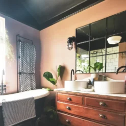 Bulkhead Outdoor & Bathroom Sconce Wall Light - 12 Inch - Black -Industville Shop BK IP65 SWL12 BKLRINDUSTVILLEBATHROOMPINKBATHPLANTS albertandmoo