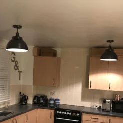 Brooklyn Dome Flush Mount - 13 Inch - Pewter -Industville Shop BR DFM13 Industville RESIDENTIAL KITCHEN VikkiWalsh Whittaker