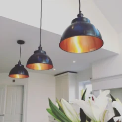 Brooklyn Dome Pendant - 13 Inch - Pewter & Copper -Industville Shop BR DP13 CP PH Industville RESIDENTIAL KITCHEN KerstieWashtell kerstw2017 4