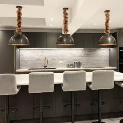 Brooklyn Dome Pendant - 17 Inch - Pewter & Copper -Industville Shop BR DP17 CP CHLRINDUSTVILLEB2CKITCHENCHRISTMASDECORS a mish mash