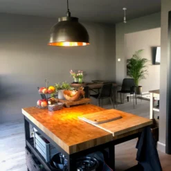 Brooklyn Dome Pendant - 17 Inch - Pewter & Copper -Industville Shop BR DP17 CP PHLRINDUSTVILLEB2CKITCHENGREYAnnieMcGuone