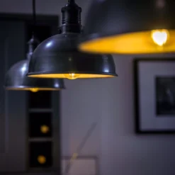 Brooklyn Dome Pendant Light - 8 Inch - Pewter & Brass -Industville Shop BR DP8 Industville RESIDENTIAL KITCHEN credithttpsjamestraceyphotography 2