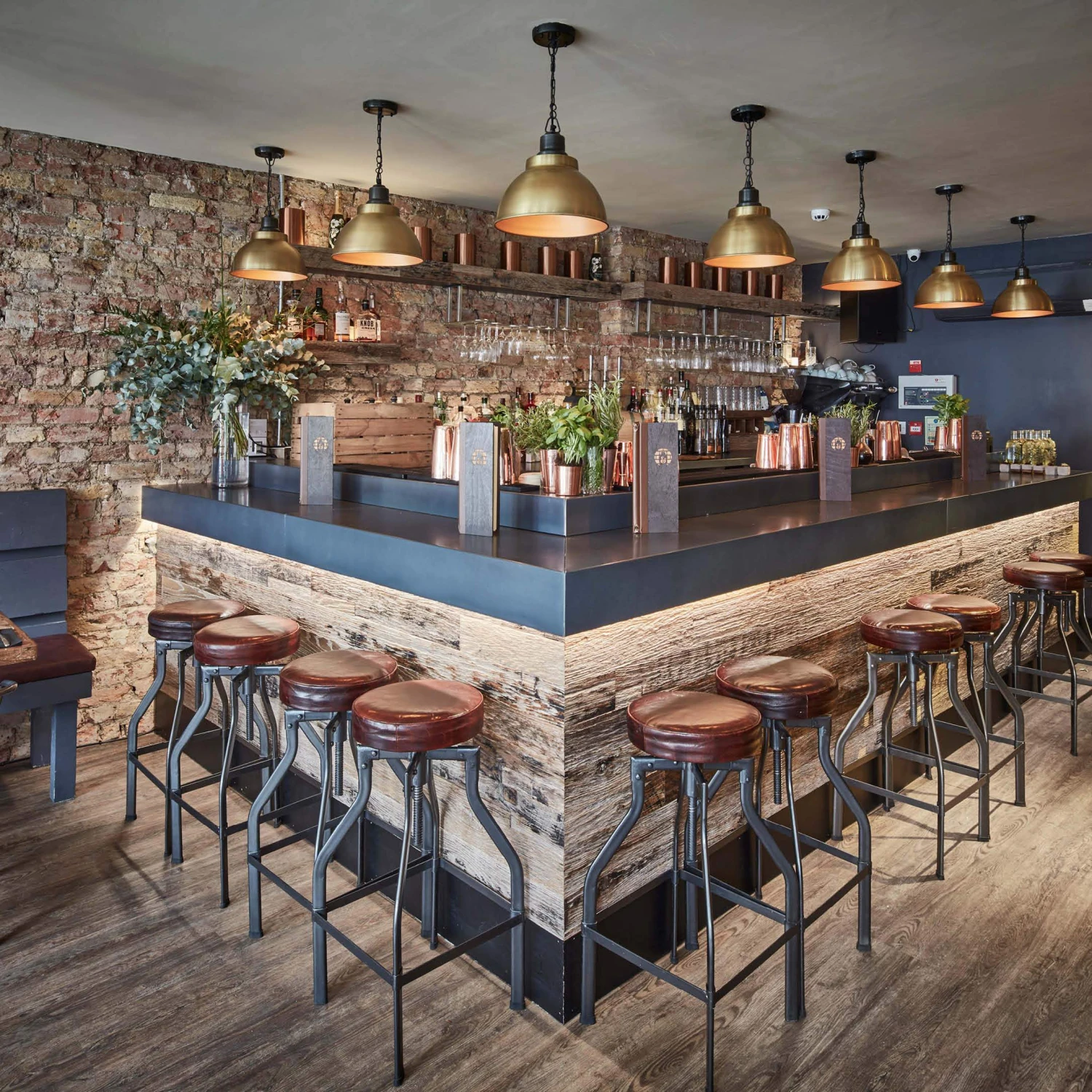 Turner Leather & Metal Adjustable Bar Stool - 35 Inch 3 Turner Leather & Metal Adjustable Bar Stool - 35 Inch - Image 3