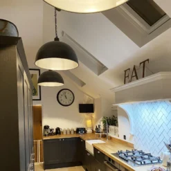 Brooklyn Giant Dome Pendant - 24 Inch - Pewter -Industville Shop BR GDP24 P PCN INDUSTVILLE B2C KITCHEN RebeccaLewis 2