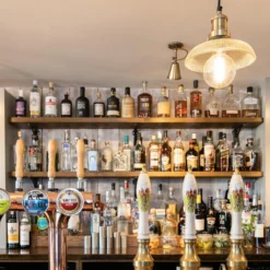 Brooklyn Glass Dome Pendant - 8 Inch -Industville Shop BR GLDP BH Industville COMMERCIAL BAR BENCPHOTO FEESPECIALCREDIT 4