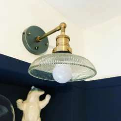 Brooklyn Glass Dome Wall Light - 8 Inch -Industville Shop BR GLDWL8 BH LR INDUSTVILLE B2C LIVING ROOM the malbecs