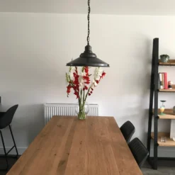 Brooklyn Giant Step Pendant - 18 Inch - Pewter 17 Brooklyn Giant Step Pendant - 18 Inch - Pewter -Industville Shop BR GSP18 REWIRE BESPOKE LR Industville RESIDENTIAL DININGROOM KerryR 3