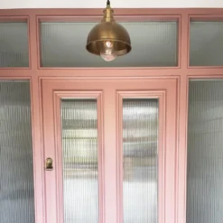 Brooklyn Outdoor & Bathroom Dome Pendant - 8 Inch - Brass -Industville Shop BR IP65 DP8 B BH INDUSTVILLE B2C OUTDOOR PORCH that house with the pink door 2