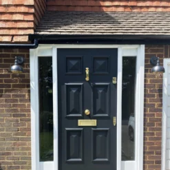 Brooklyn Outdoor & Bathroom Dome Wall Light - 8 Inch - Pewter & Brass 18 Brooklyn Outdoor & Bathroom Dome Wall Light - 8 Inch - Pewter & Brass -Industville Shop BR IP65 DWL8 BP PH INDUSTVILLE B2C OUTDOOR hunters homerenovation