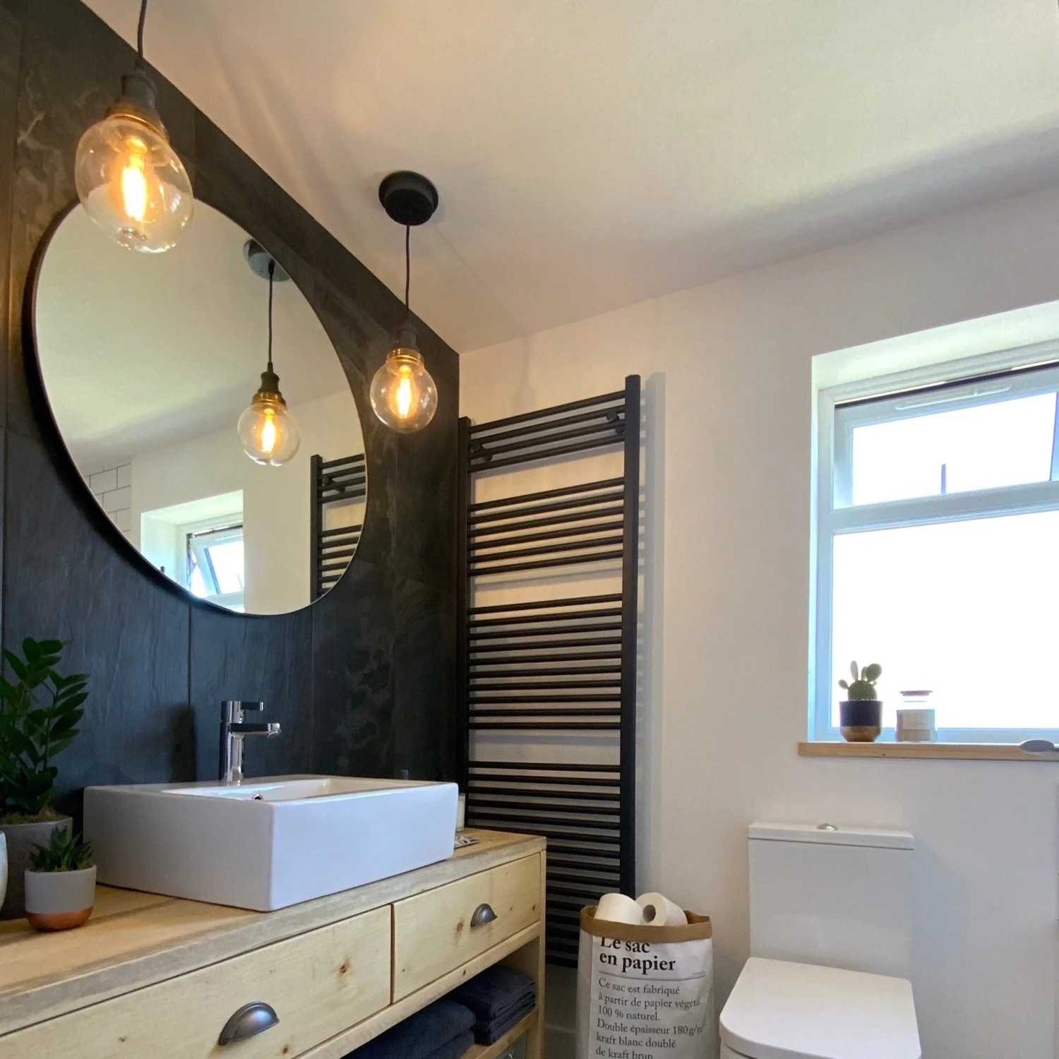 Brooklyn Outdoor & Bathroom Globe Pendant Light - Pewter 8 Brooklyn Outdoor & Bathroom Globe Pendant Light - Pewter - Image 8