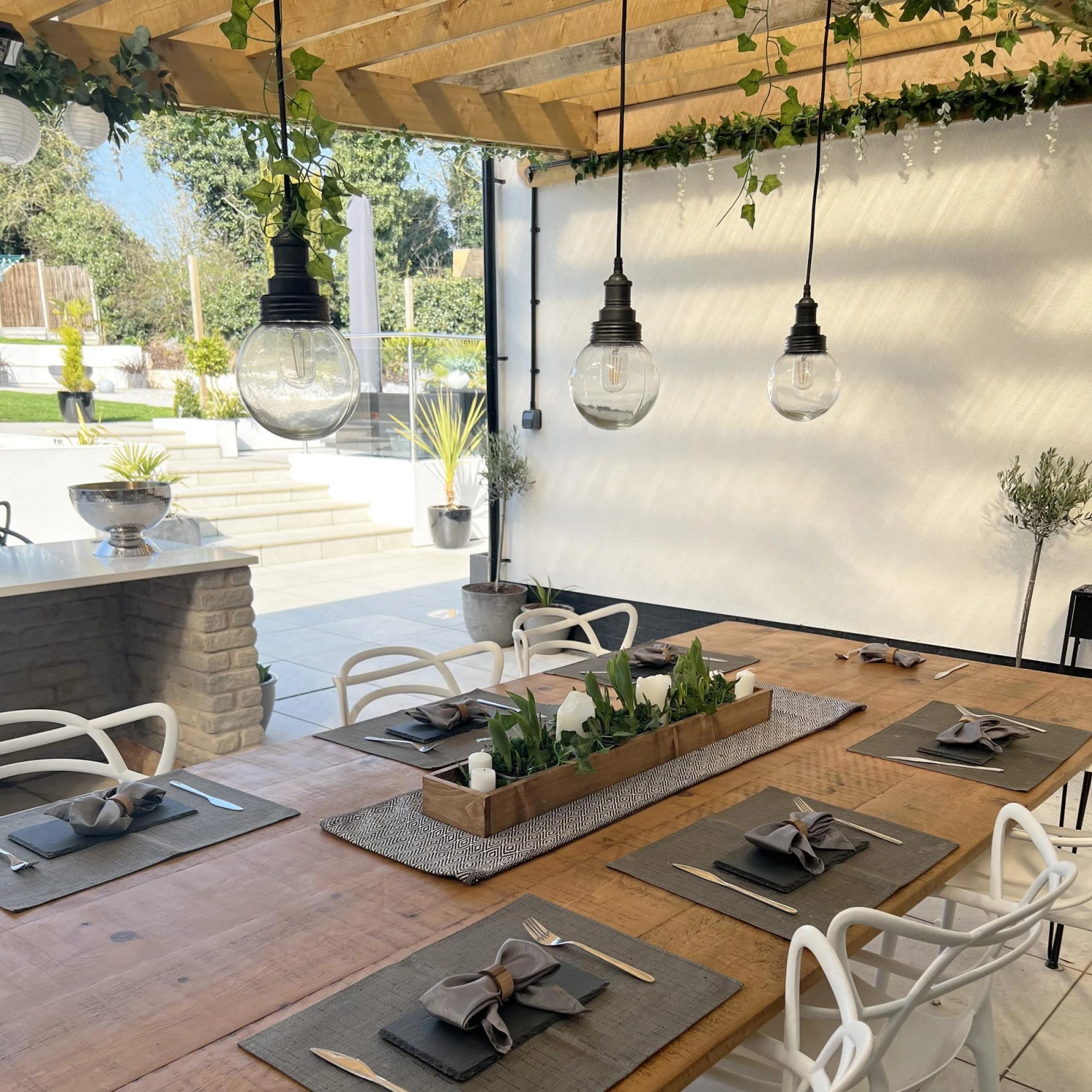 Brooklyn Outdoor & Bathroom Globe Pendant Light - Pewter 9 Brooklyn Outdoor & Bathroom Globe Pendant Light - Pewter - Image 9