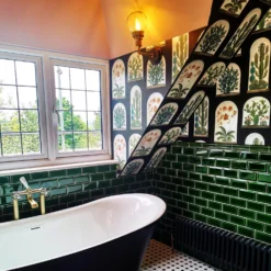 Brooklyn Outdoor & Bathroom Globe Wall Light - Brass -Industville Shop BR IP65 WL BH BR GLG INDUSTVILLE B2C BATHROOM our30shome