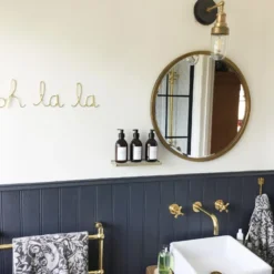 Brooklyn Outdoor & Bathroom Wall Light - Brass -Industville Shop BR IP65 WL BH BR INDUSTVILLE B2C BATHROOM ellacottage